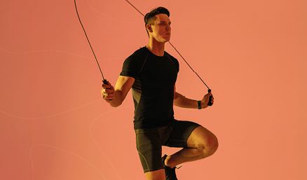 Man with jump rope
