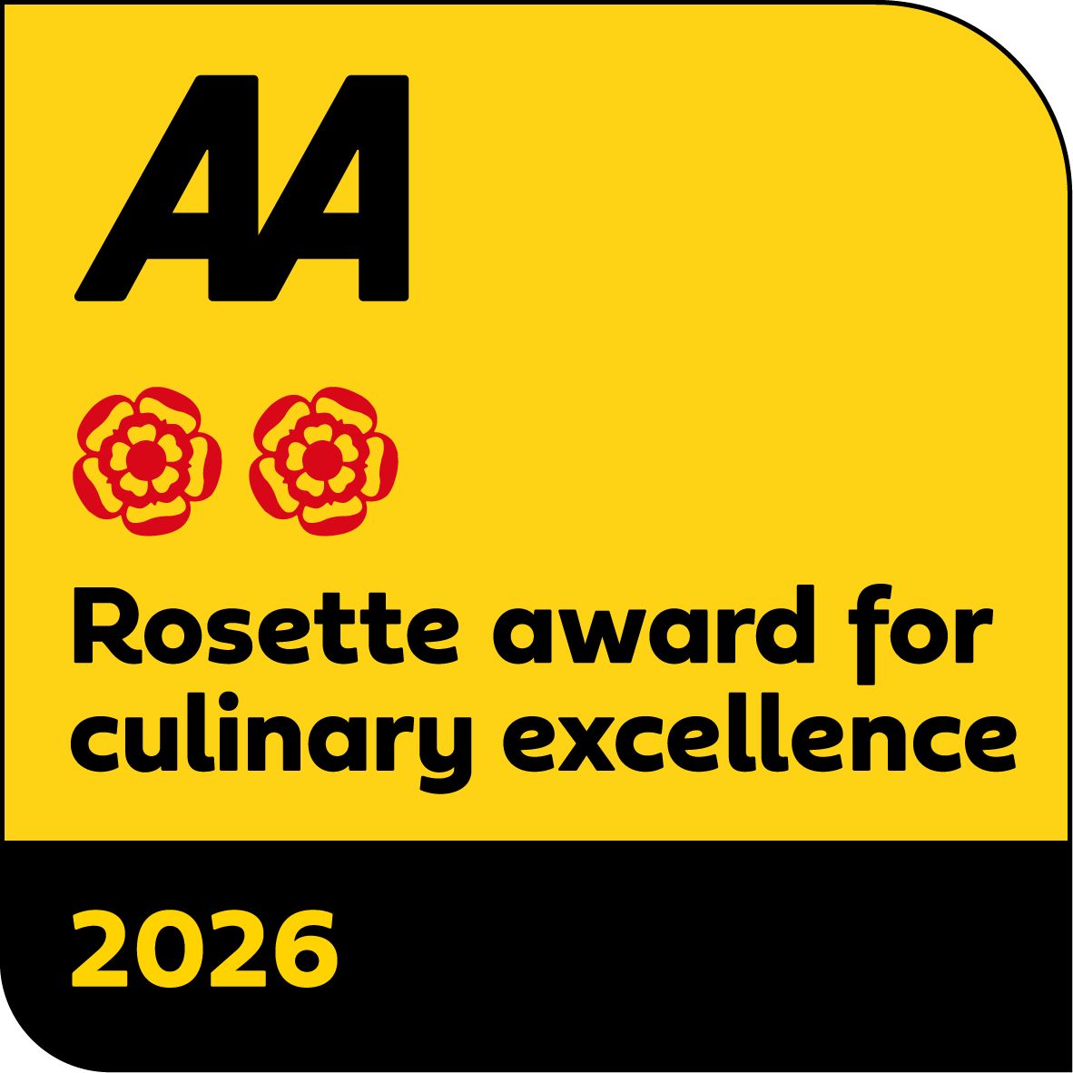 Rosette award for culinary excellence 2026