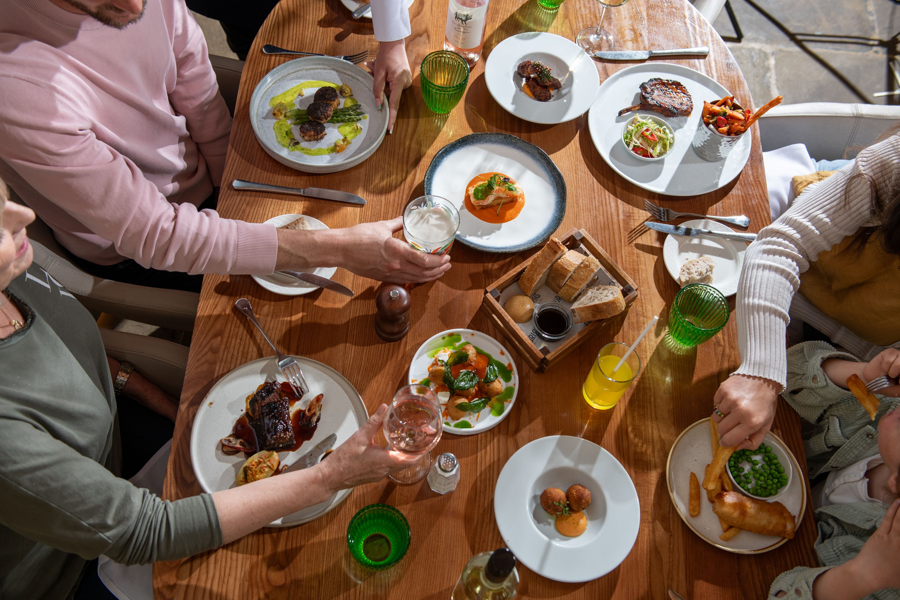 Array of food at The Curious Kitchen